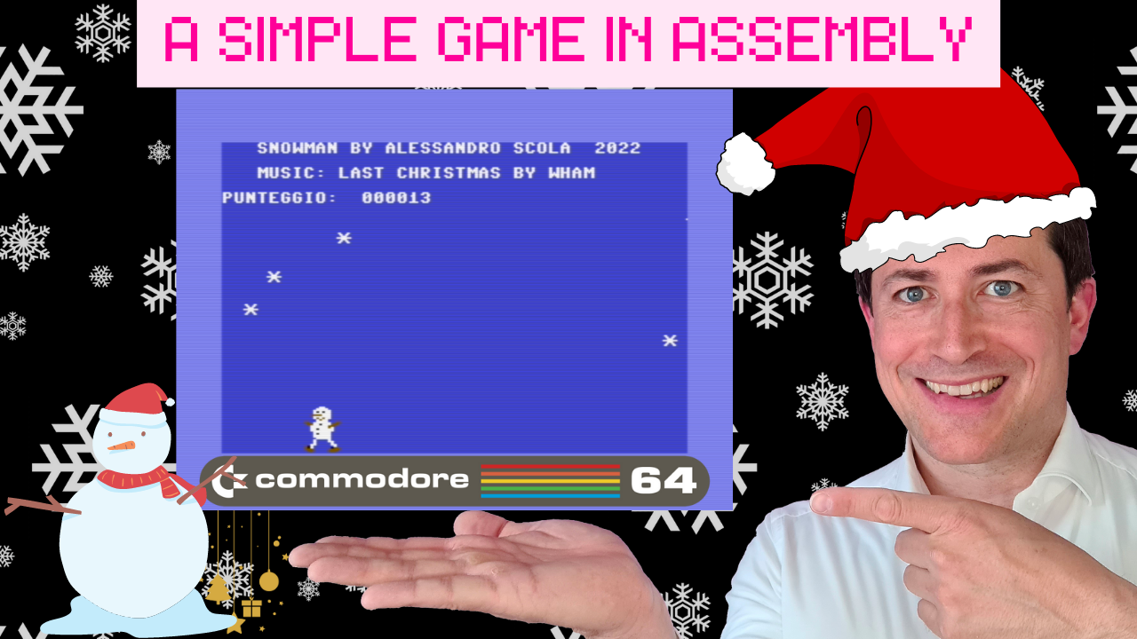 Snowman, programmo un gioco per il Commodore 64