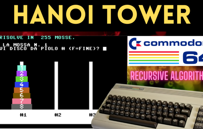 Hanoi tower- recursion in basic with commodore 64